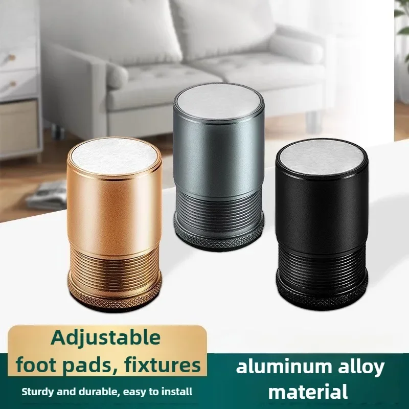 Almohadilla potenciadora de patas de muebles de Metal, elevador de cama, altura ajustable, pies de sofá, Protector de suelo, máquina de lavado, pierna alta, 2/4 Uds.