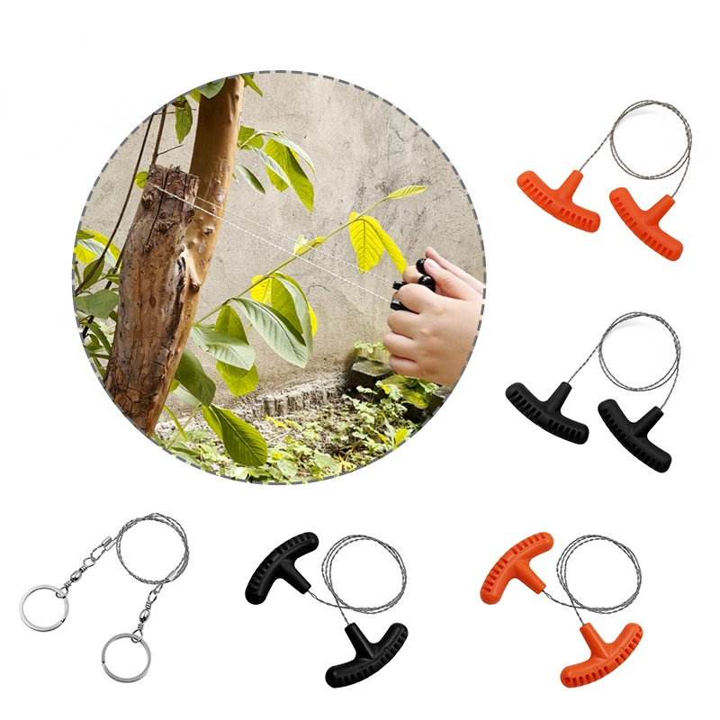 1PC Manual Hand Steel Rope Chain Saw Portable Travel Emergency Survival Tools Steel Wire Hiking Outdoor Camping Equipments Gear