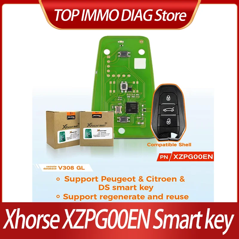 

Специальная плата для ключей Xhorse XZPG00EN, эксклюзивно для Peugeot, Citroen, DS, для восстановления и повторного использования с VVDI2 mini KEY tool, max key tool plus.
