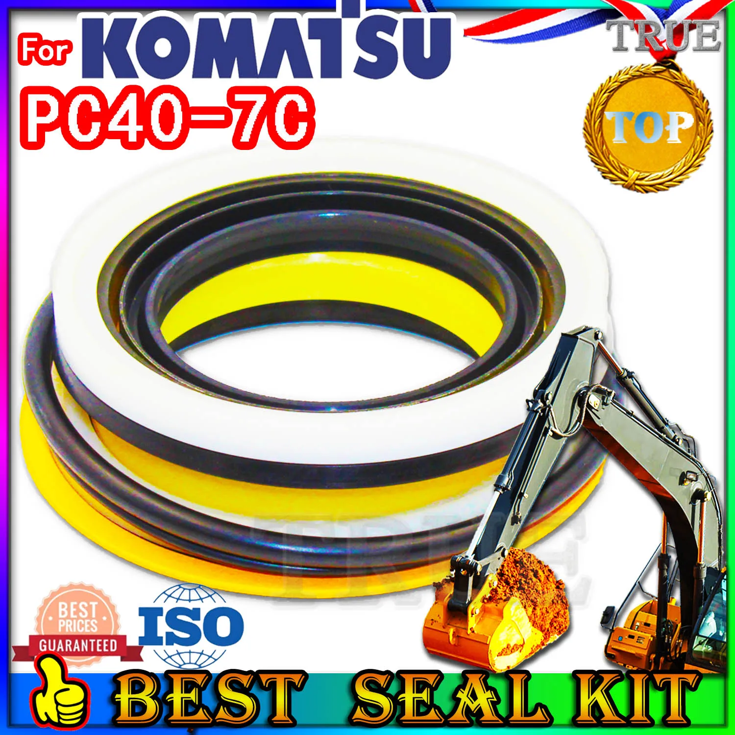 

For KOMATSU PC40-7C Oil Seal Repair Kit Boom Arm Bucket Excavator Hydraulic Cylinder PC40 7C gearbox Mojing Fluoro rubber Main