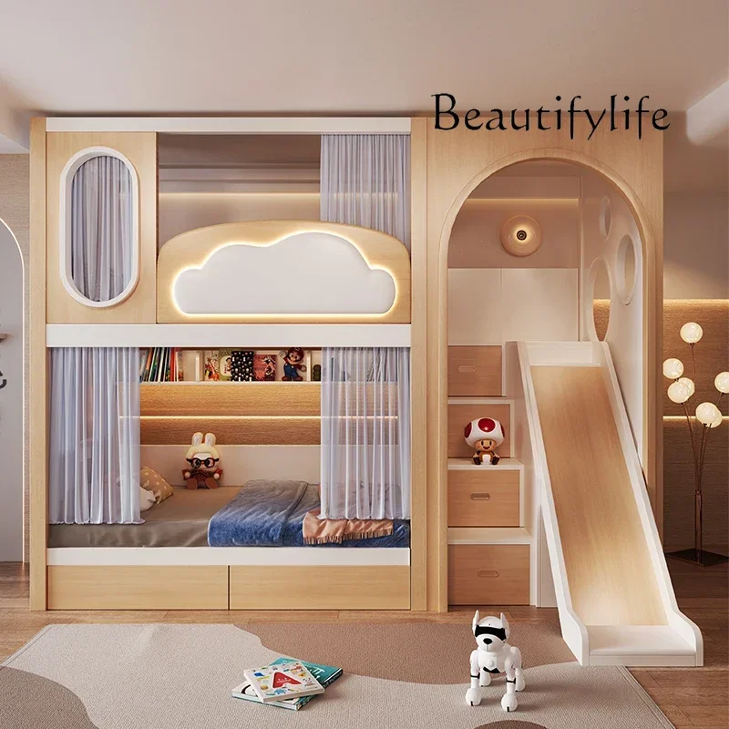 AV Storage Normal Loft Kids Beds Double Decker Simple Custom Design Children Beds Princess Playpen Camas Infantiles Furniture Ho