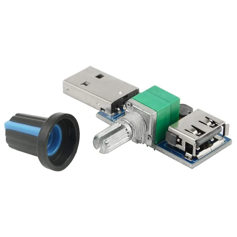 

6Pcs 5W USB Fan Air Volume Speed Stepless Governor Module USB Speed Controller DC 5V USB Male Input DC4-12V To 2.5-8V