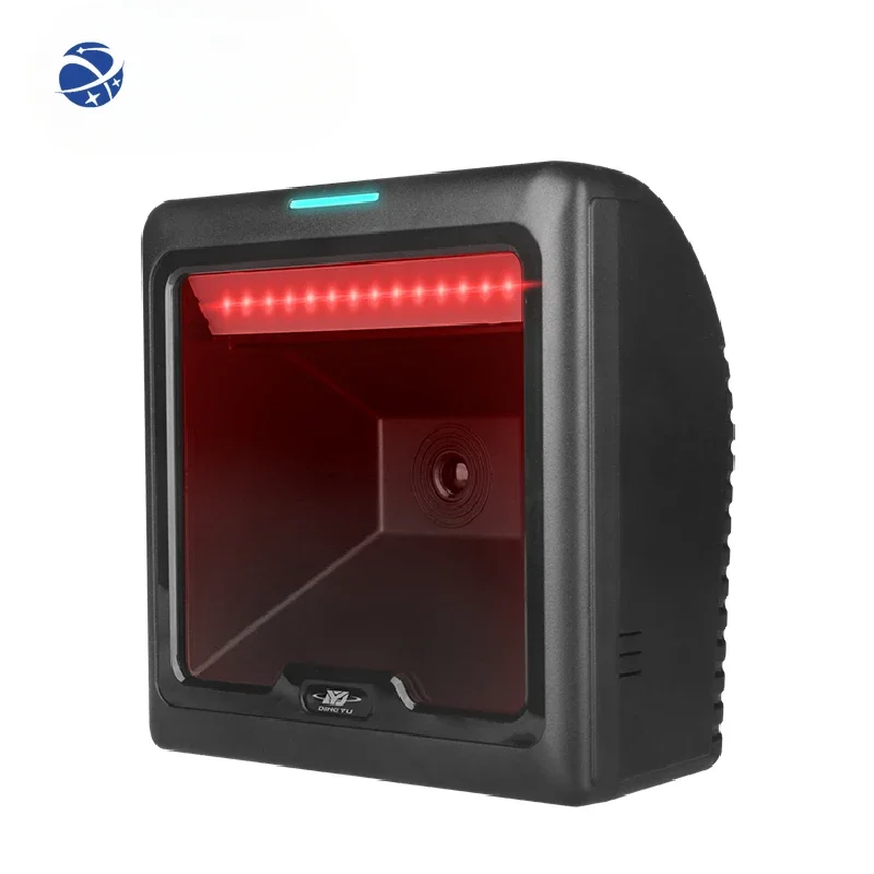 Omnidirectional USB Barcode Scanner, Desktop Scanners 1D, QR Bar Code Reader para Caixa, Livraria, Supermercado, 2D