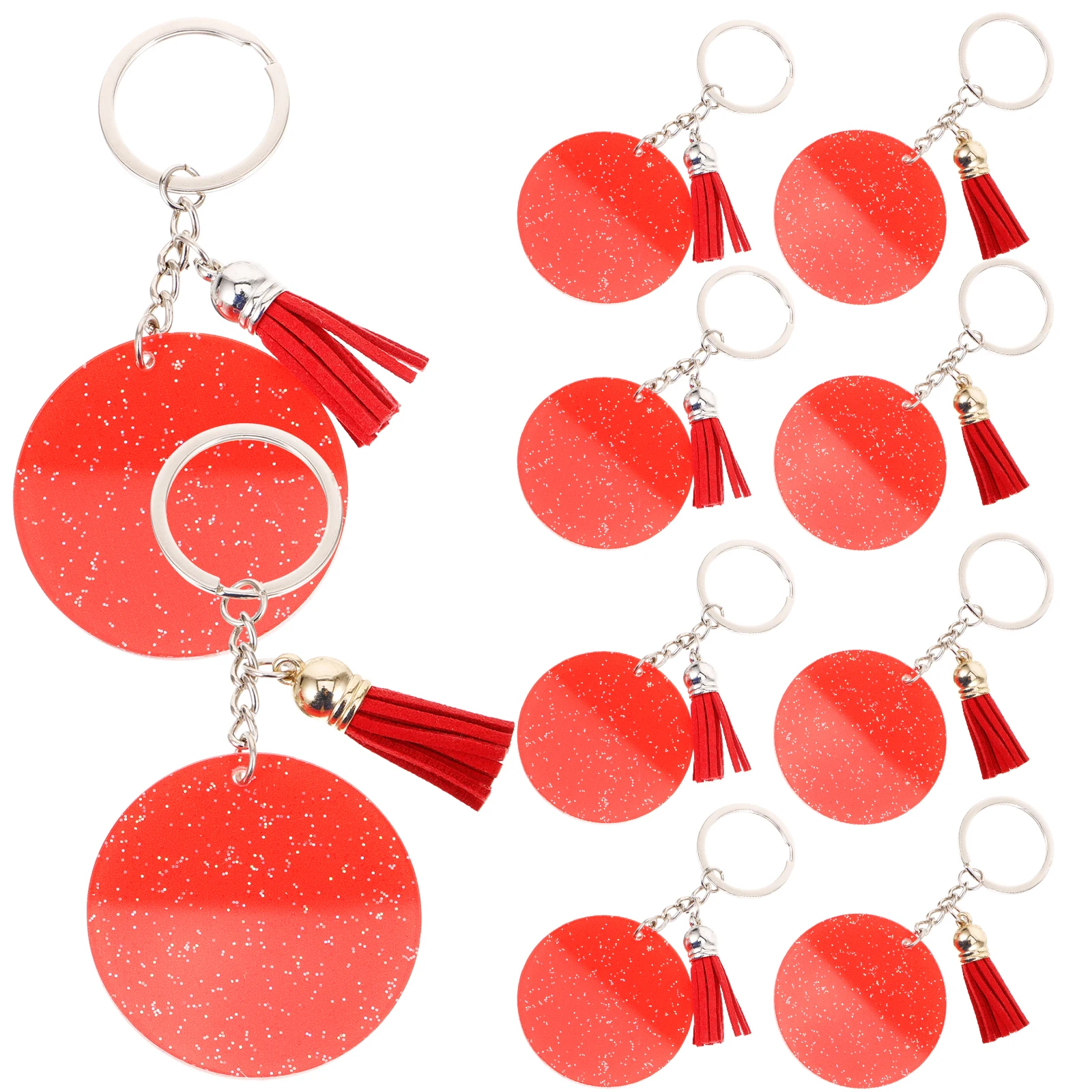 

10 Pcs Color Keychain Engravable Keychains Bulk Blank for Crafts Diy Pendant Hotel