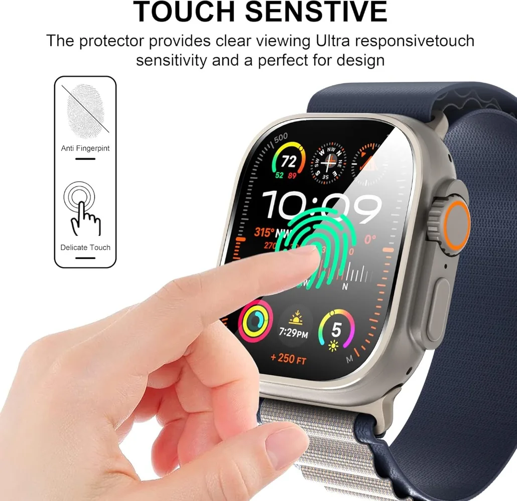 1-5Pack Tempered Glass for Apple Watch Ultra 2 3 49mm Screen Protector Easy Install for IWatch Ultra1/2/3 Clear Protective Film