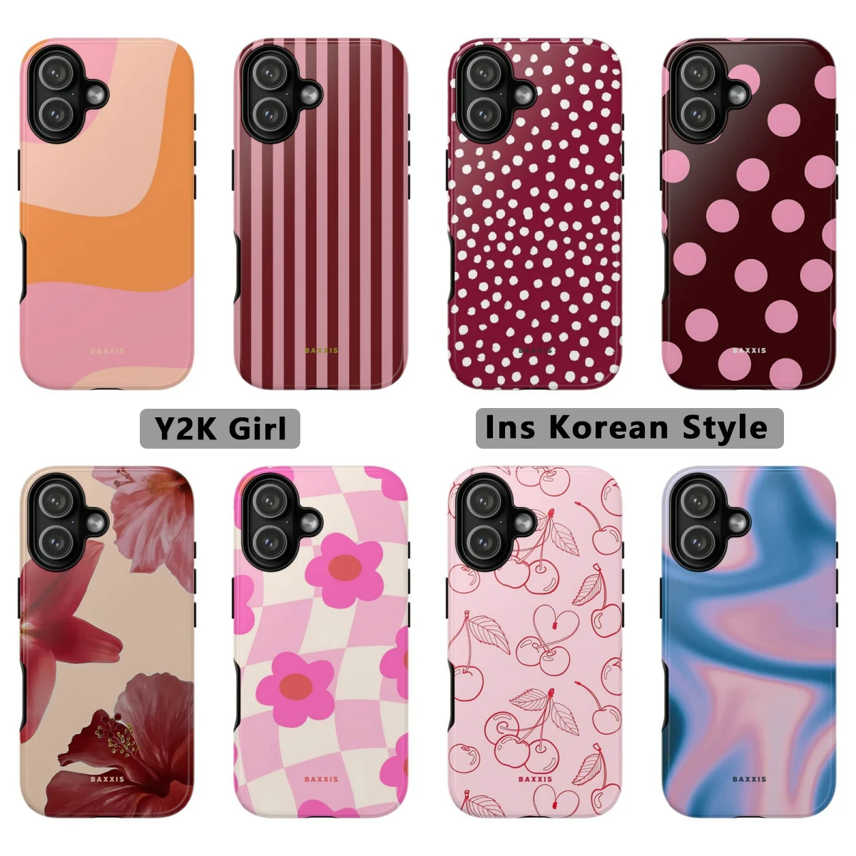 Fashion Polka Dots Art Phone Case for Samsung Galaxy S20 S23 S24 S25 S26 FE Plus Ultra Edge 4G 5G Luxury Double-layer Back Cover