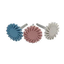 3 pcs Dental Rubber Self-glazing Polishing Disc Composite Resin Spiral Flex Brush