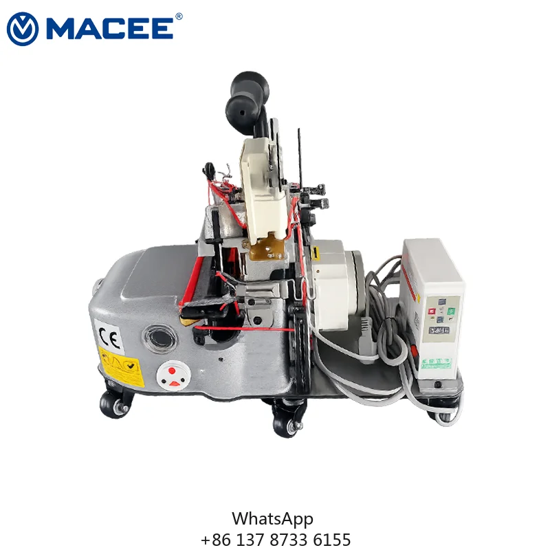 MACEE 2502T Industrial Flat-Bed Carpet Overlock Sewing Machine Manual Single Needle With Motor