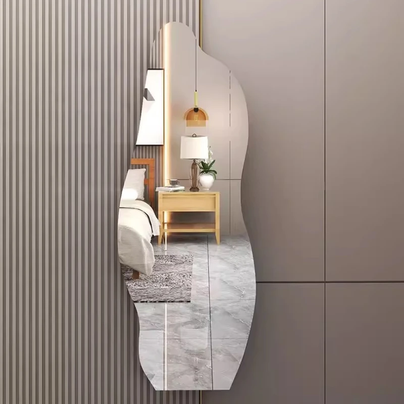 Modern Bedroom Decorative Mirror Irregular Floor Full Decorative Mirror Length For Girls Decoraciones De Hogar Decoration Home