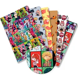 140x50CM  Chainsaw Man Fabric Cartoon DIY Polyester Cotton Fabrichandmade Sewing Patchwork Printed Fabric Fabric Anime Fabric