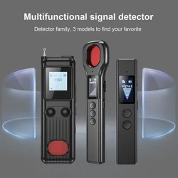 Multifunctional wireless signal detector to prevent eavesdropping, camera detector, infrared scanner, 3 models available