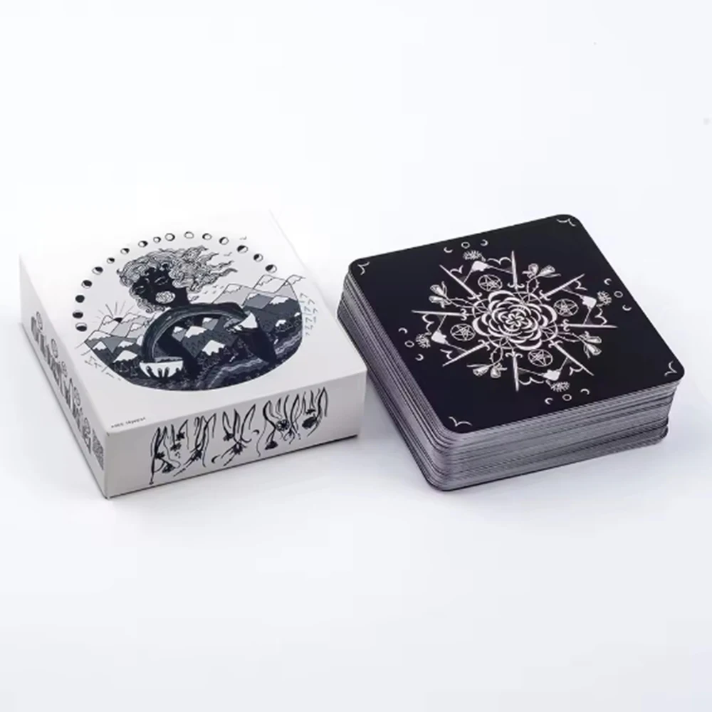 Dark Days Tarot 78 Cards Deck with PDF Guidebook Inspired by Divine Feminine Energy Divination Party Board Game 7.6*7.6cm