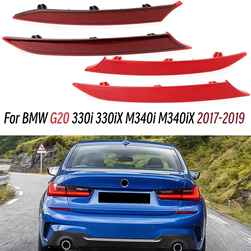 

Rear Bumper Reflective Strips For BMW 3 Series M SPORT G20 Sedan G21 Wagon 320i 325d 328i 330d 330i 340i 2019-2022 63148074229