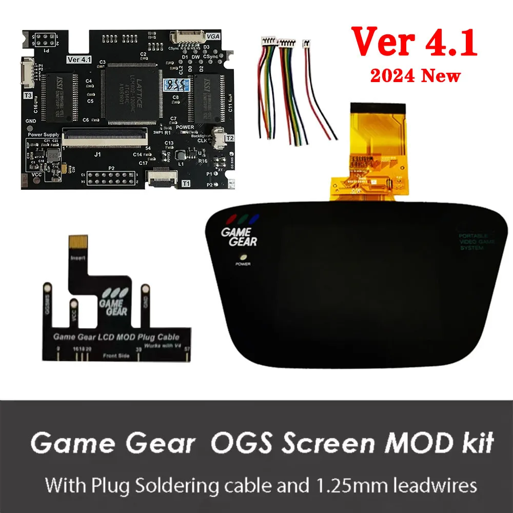 

V4.1 IPS OGS Pre-Laminated LCD Screen Kits For SEGA Game Gear Full Screen Display LCD Highlight Brightness Screen for SEGA GG