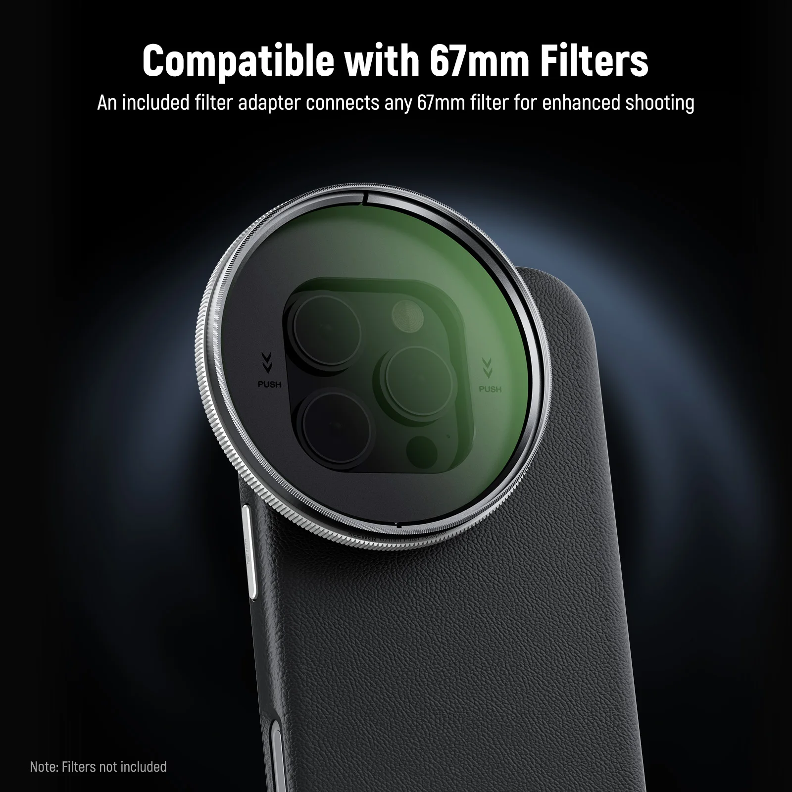 Neewer 16 Pro/Pro Max 電話ケース、TPU/PC 保護電話カバー 67mm フィルターレンズ用 iPhone 16 Pro/Pro Max MagSafe Moment