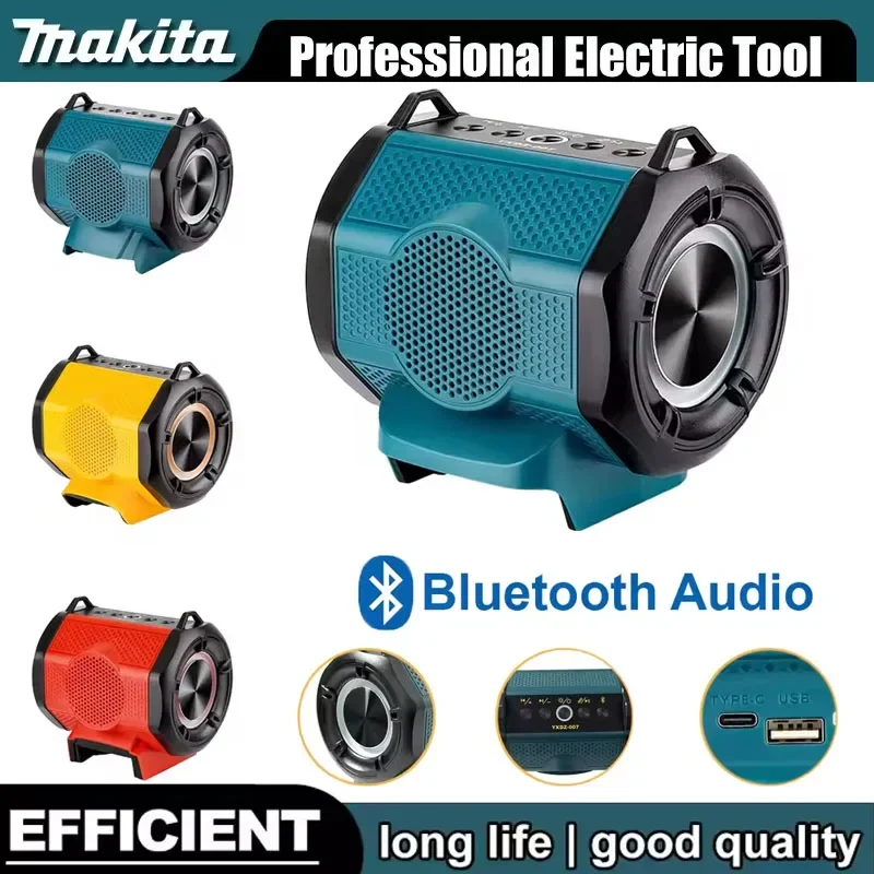 

Bluetooth-динамик Makita для аккумуляторов Milwaukee/Dewalt 18V 20V с портом USB Type-C, зарядное устройство, усилитель звука