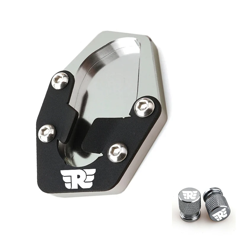Moto-For-Royal-Enfield-HIMALAYAN-450-Himalayan450-CNC-Kickstand-Foot-Side-Stand-Extension-Pad-&-Tire-Valve-Accessories
