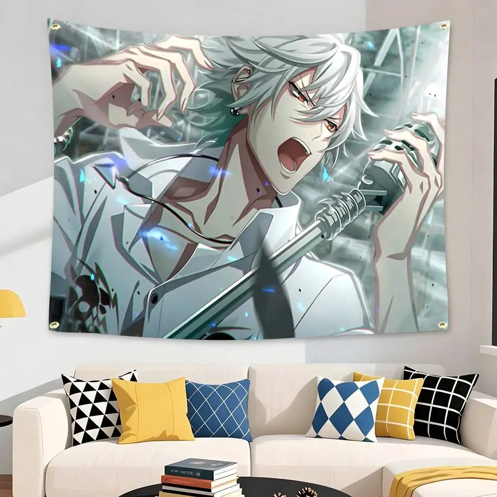 Mr-HC Aohitsugi Samatoki Flag Tapestry Banner for Bedroom Living Room Outdoor Camping Custom Supported