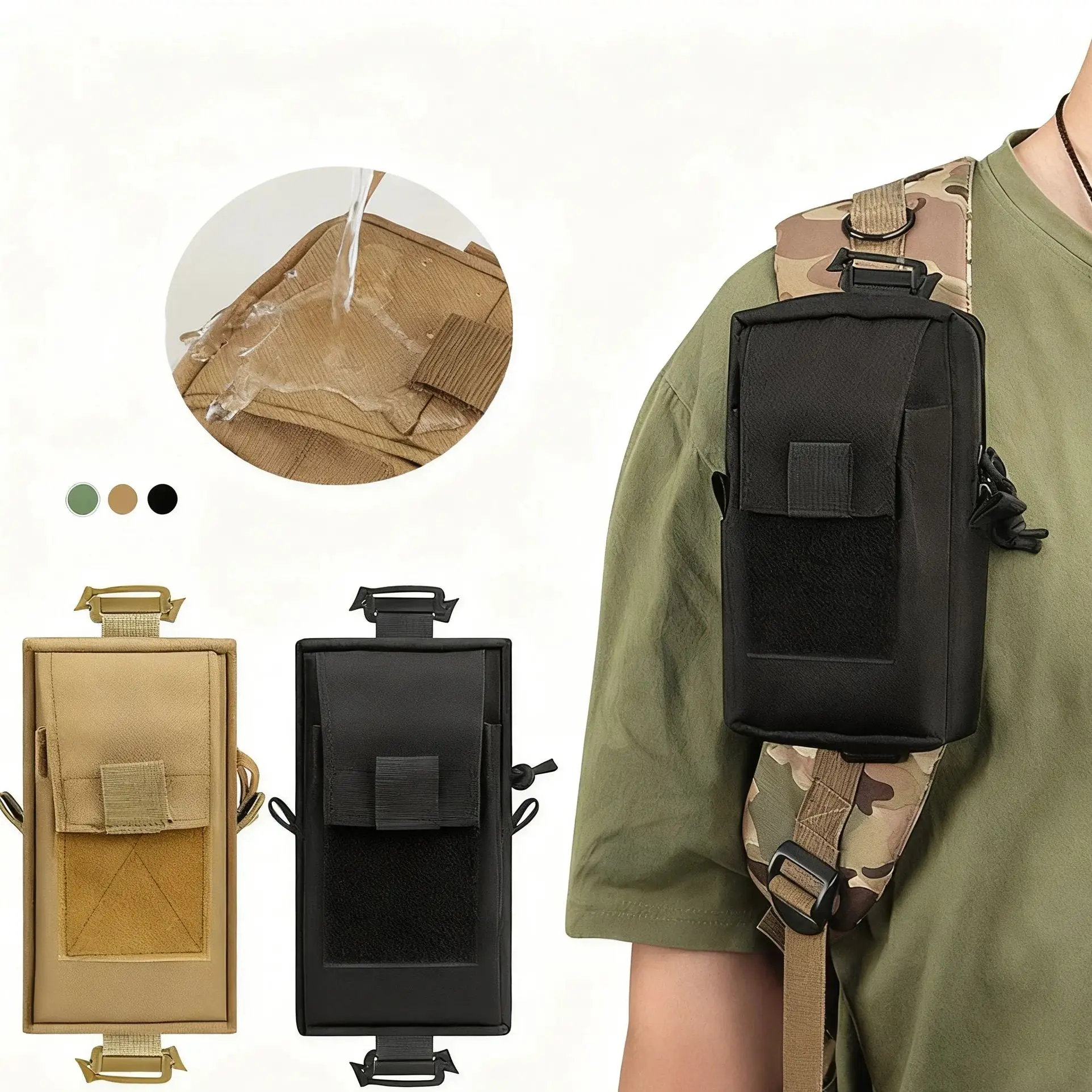 في الهواء الطلق التكتيكية الهاتف الحقيبة متعددة الوظائف تخزين الطوارئ EDC حقيبة المحمولة المشي لمسافات طويلة الصيد والعتاد مقاوم للماء التخييم حزمة