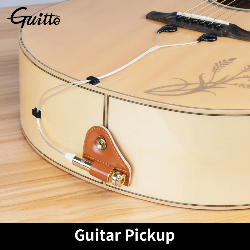 GUITTO GGP-03 Guitar Pickup, Piezo Contact Microphone, Adhesive Musical Instrument, Acoustic Guitar, Ukulele, Violin