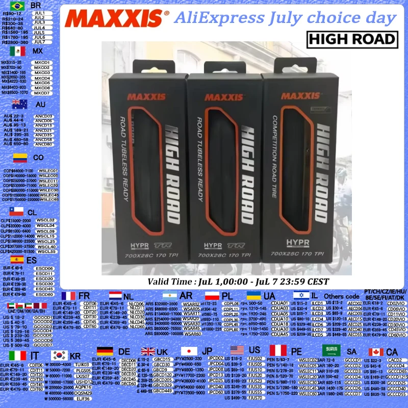 MAXXIS HIGH ROAD 28X25 700X25 28 32C SL 700X23 25 28C para bicicleta de carretera e-bike bicicleta neumático plegable antipinchazos