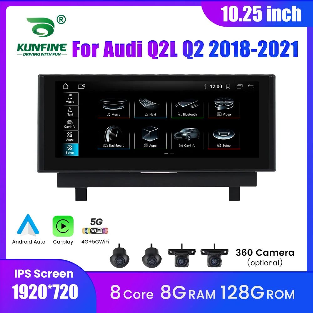 Android Car Stereo Radio For Audi Q2L Q2 2018-2021 GPS Navigation Multimedia Player Carplay Android Auto 10.25Inch IPS Bluetooth