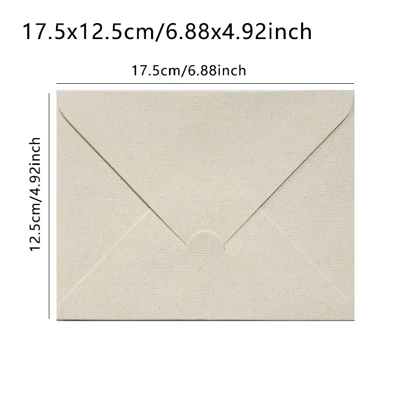 Imagem -05 - Bolsa de Armazenamento de Cartas de Negócios Envelope para Casamento Presentes de Saudação Convites de Textura de Papel 17.5x12.5cm 250g 20 Pcs 50 Pcs