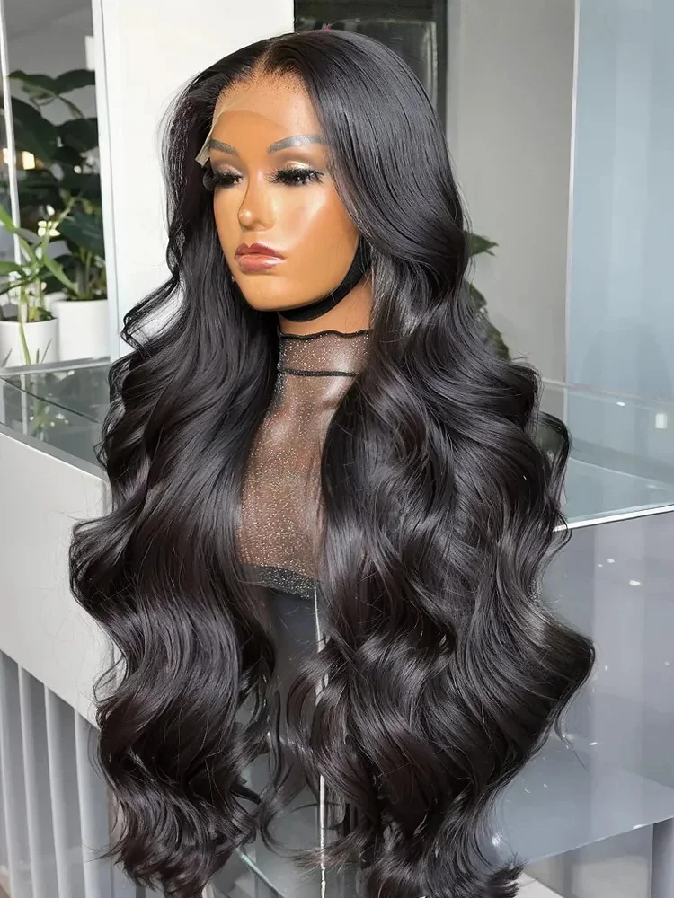 30 36Inch Body Wave Lace Front Wigs Human Hair 180%Density Glueless Wigs Human Hair 13x6HD Transparent Frontal Wigs Human Hair