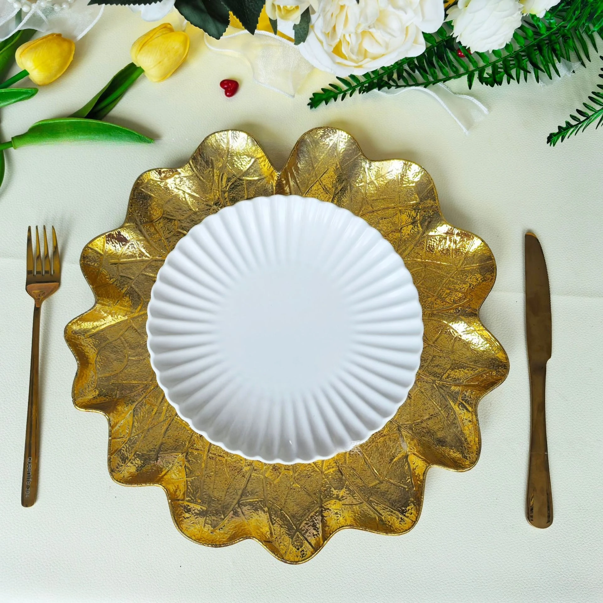 Charger Plates Fruit Tray Party Plate Hotel Catering Dish Festive Decorative Serving Wedding Decoration