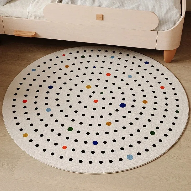 

Round Carpet for Living Room Bedroom Bedside Floor Mat Fluffy Soft Plush Rug Home Decoration Mats Alfombra Redonda Ковер 원형러그