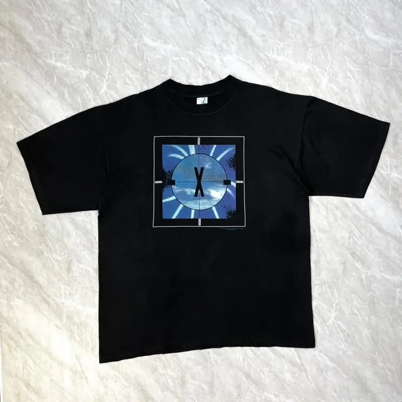 Rare Vintage The X Files Promo T Shirt 1996 Xl Black W Blue Logo Print