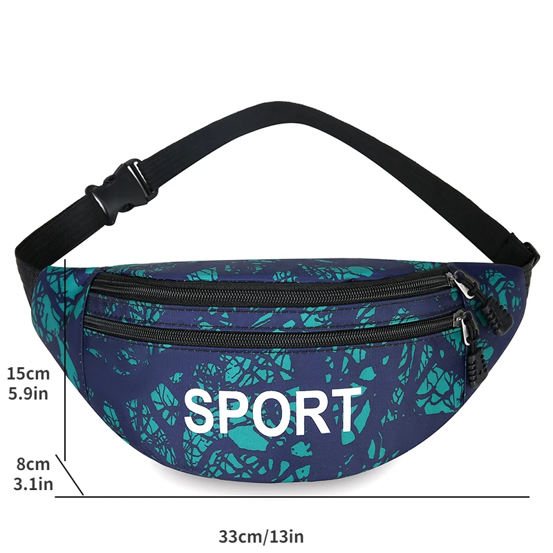 New Sports Running Bag Outdoor Hiking Portable Bag Multifunctional Fanny Pack Cycling Bag Fashion Chest Bag for Men and Women