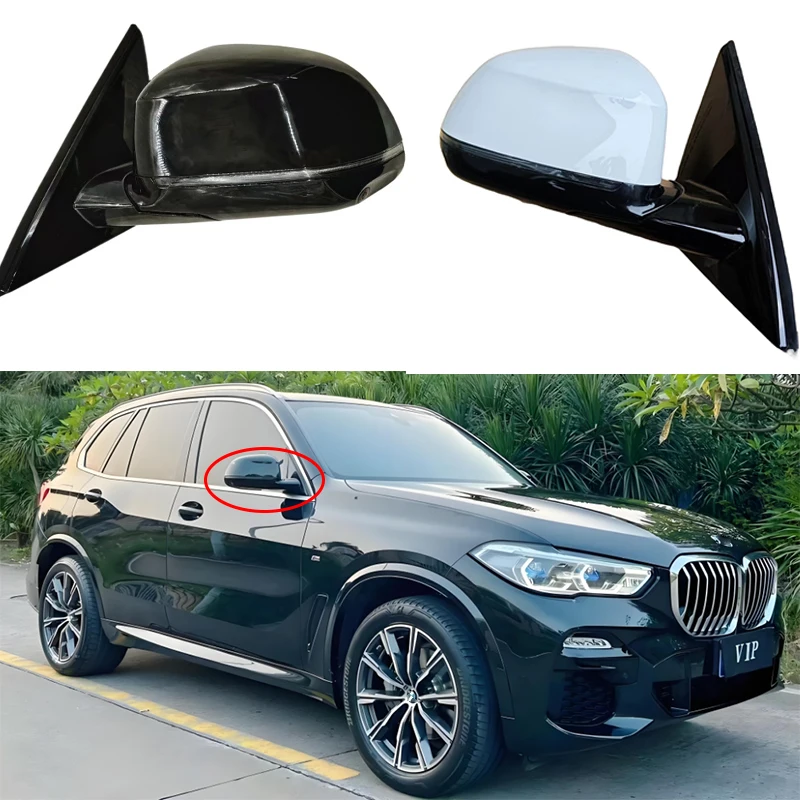 new Auto Left or Right Foldable heating automatic dimming blind spot camera 9 pin Rear Mirror Assembly for BMW X5 G05 2018-2023