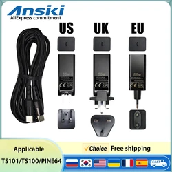 TS101 Pinecil V2 T65 SH01 Electric Soldering Iron Special Adapter 65W GaN PD 3.0 Type-C EU US UK Adapter With Cable set
