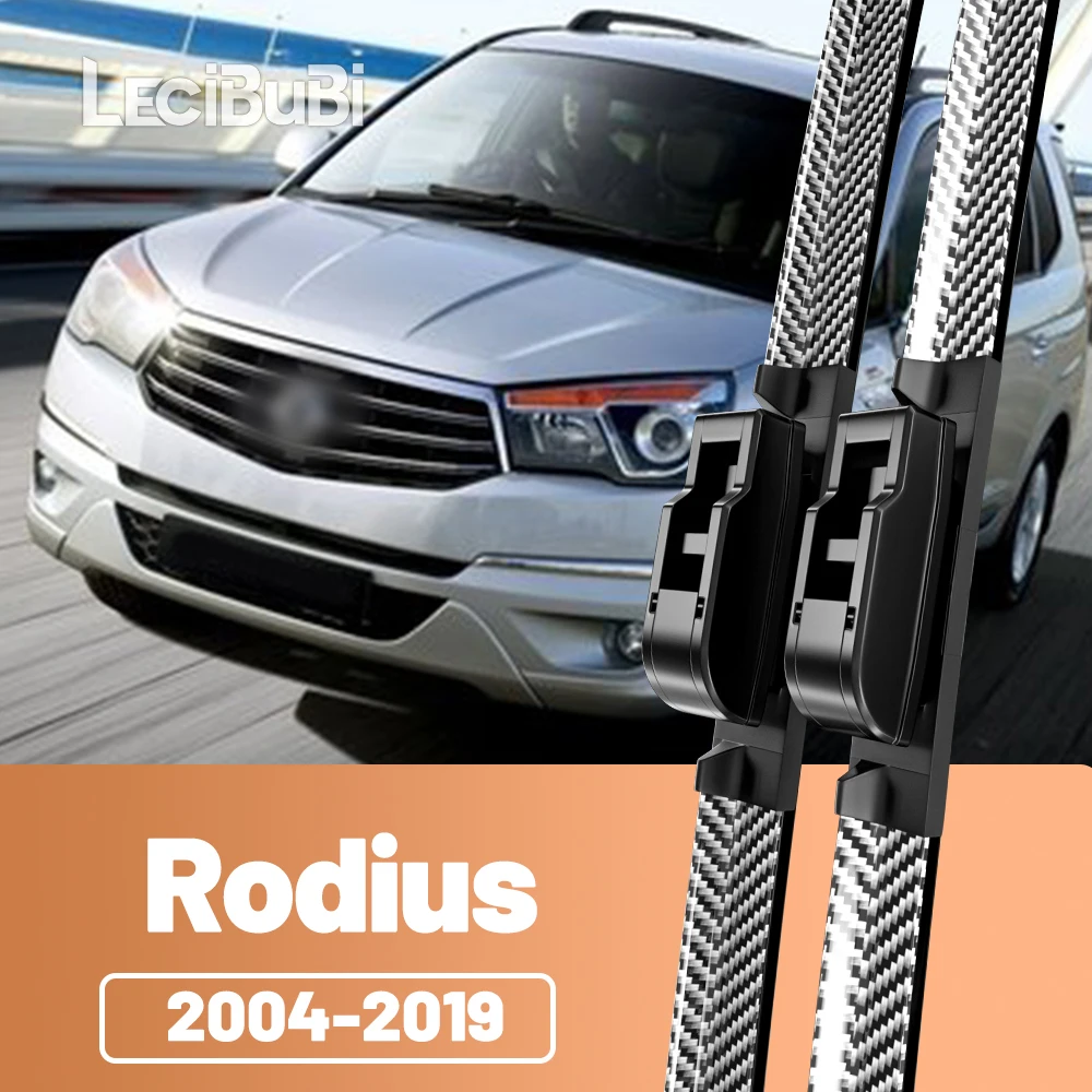 2 stücke Frontscheibe Scheibenwischerblätter Carbon Faser Scheibenwischer Für Ssangyong Rodius 1 2 2004-2019 2012 2013 2014 2015 2017