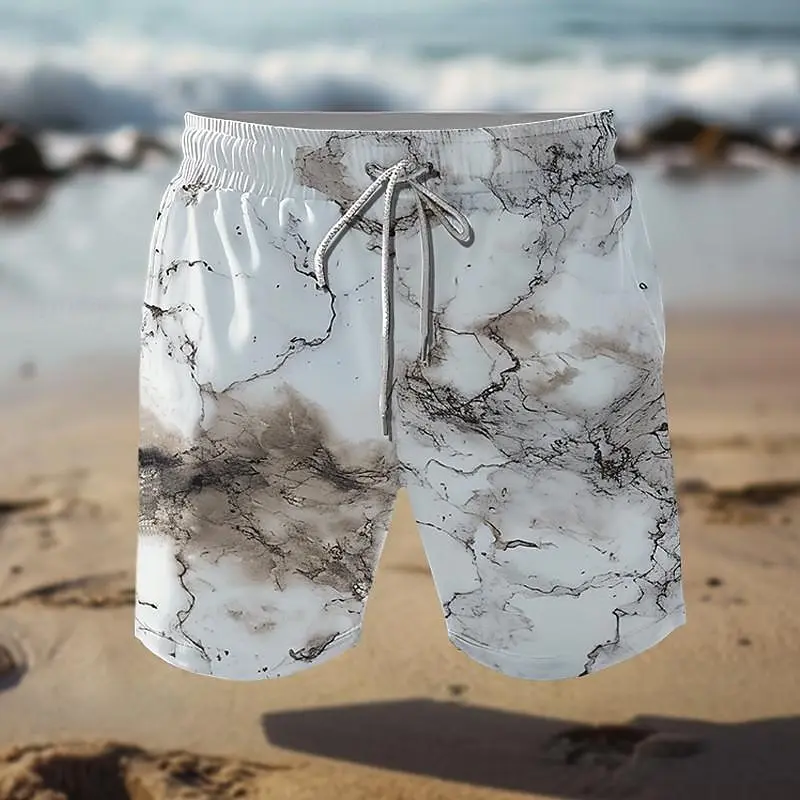 Men Quick Dry Surf Board Shorts With Practical Side Pockets Trendy Loose Casual Trunks For Beach Swimming Outdoor Activities