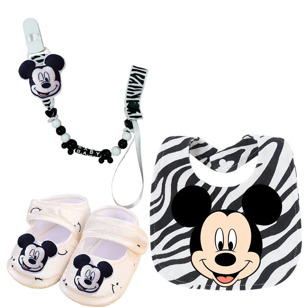

New baby nipple holder Kawaii Baby baby shoes with anime-style bib Suitable for babies Feeding gift Newborn gift set 0-6M