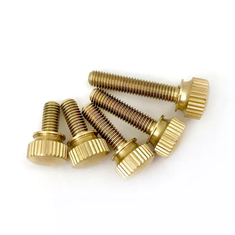 2-5PCS M3 M4 M5 M6 Hand Tighten Brass Knurled Screws Copper Twist Knurled bolts Computer Chass Bolt Thumb Screw