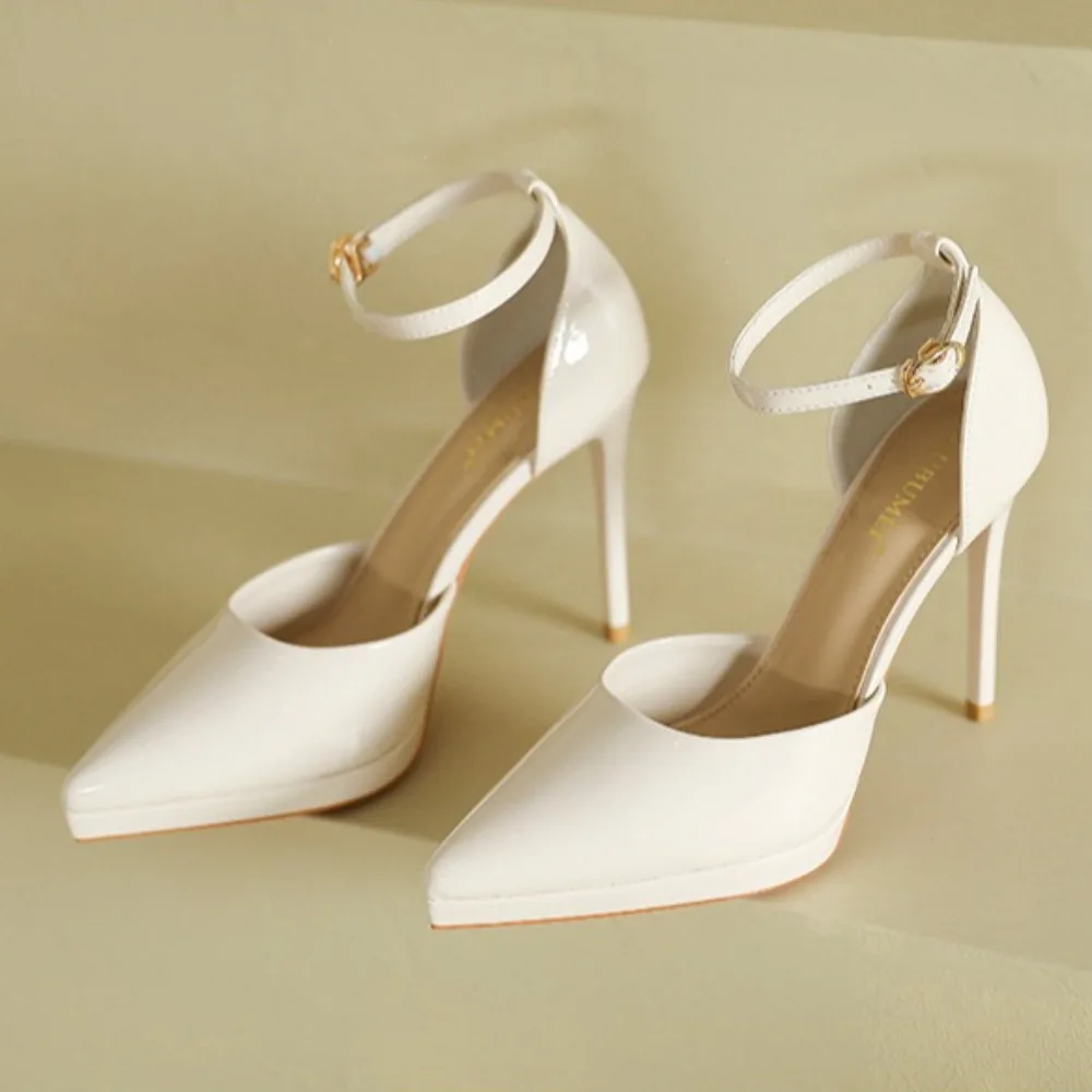 Sandals Women's 2026 Bag Head Hollow Suede Waterproof Table Sandals Women's Summer New Pointed Stiletto High Heels for Women