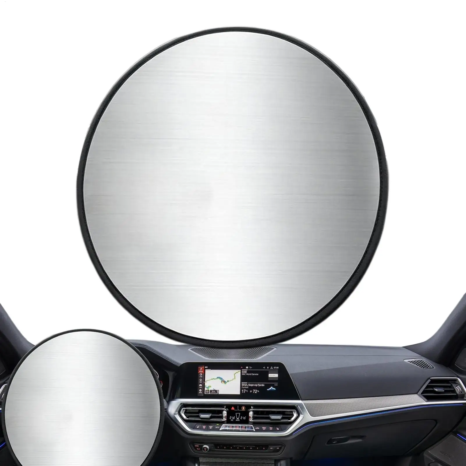 Car Steering Wheel Sun Shade Cover UV-Blocking Steering Sun Protection Cover 43CM Universal Sun Visor Protector Prevent Aging