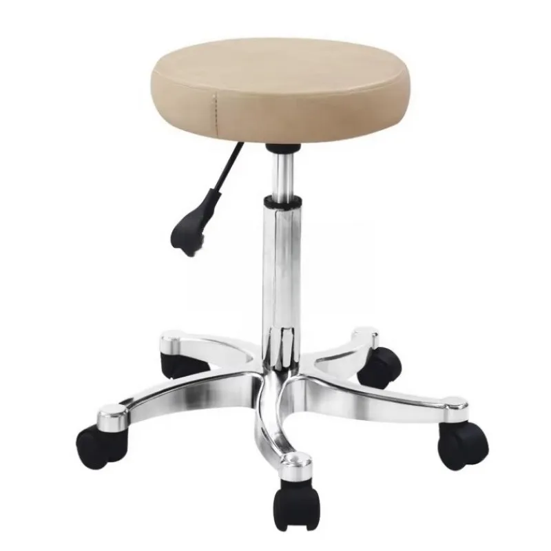 Round Master Salon Beauty Stool with 150KG Capacity Adjustable Seat Height 49-67CM Multi-Color Options