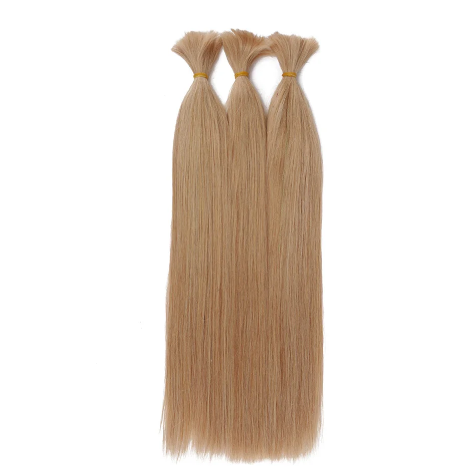 Straight Human Hair Bulk For Braiding No Weft Brown Vietnam Remy 100% Human Hair Extensions