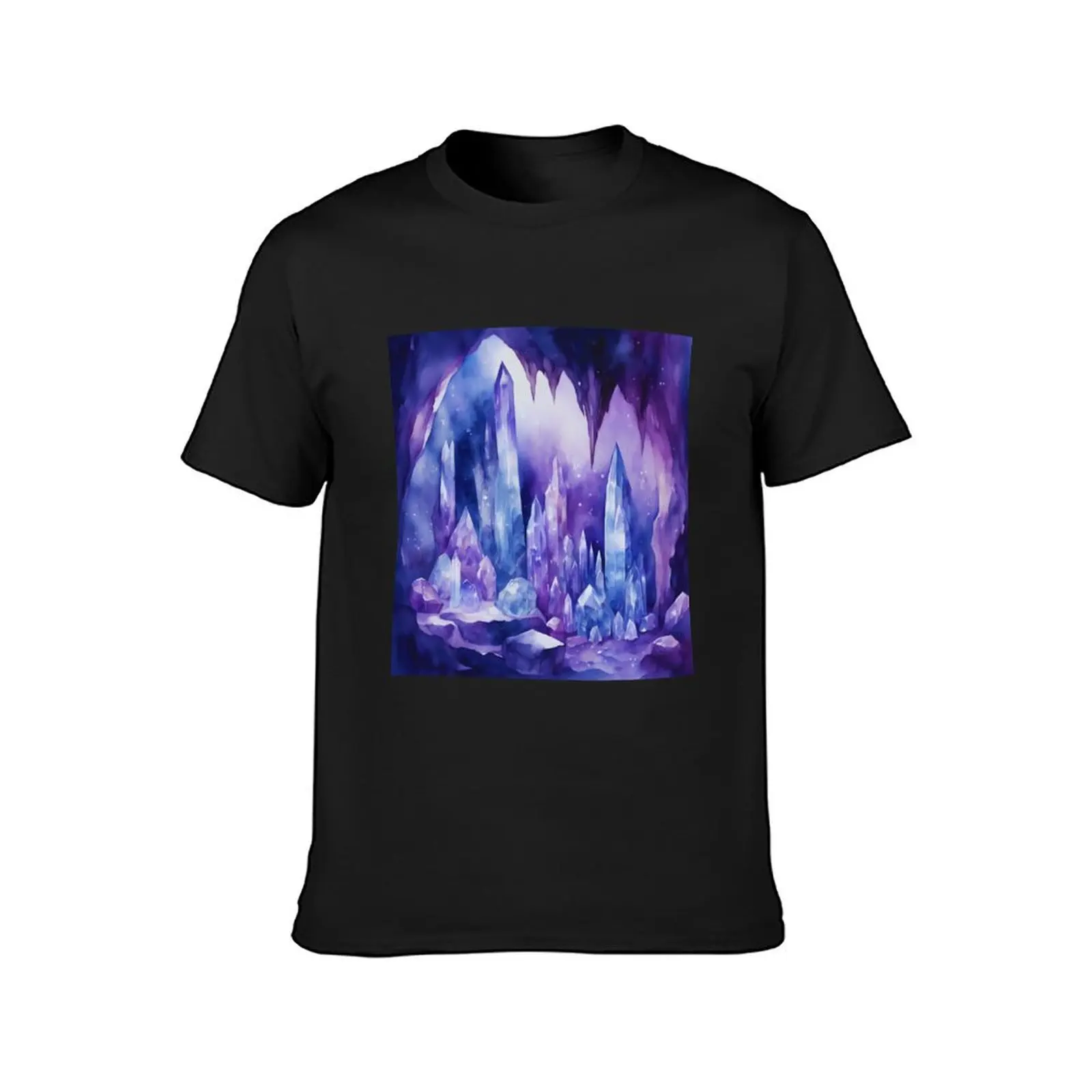 Crystal Caves Illumination T-Shirt summer top korean fashion t shirts for men cotton