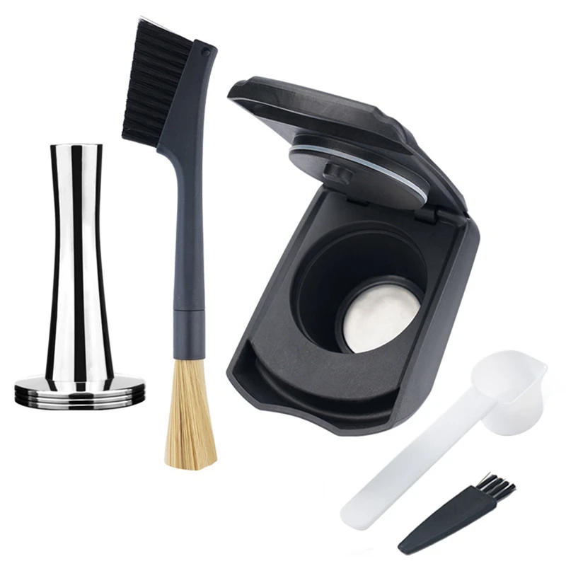 

For Dolce Gusto Lumio EDG325 Reusable Coffee Adapter Capsule Transfer Refillable+Double-Ended Brush