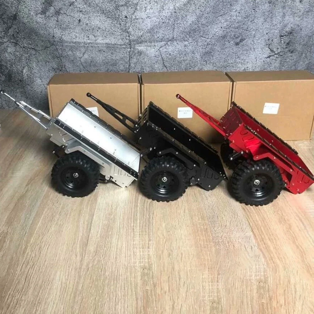

Цельнометаллический небольшой прицеп DIY тяговый грузовик для 1/10 RC гусеничного автомобиля TRX4 Defender Bronco AXIAL SCX10 RC4WD D90 Wraith Wrangler Запчасти
