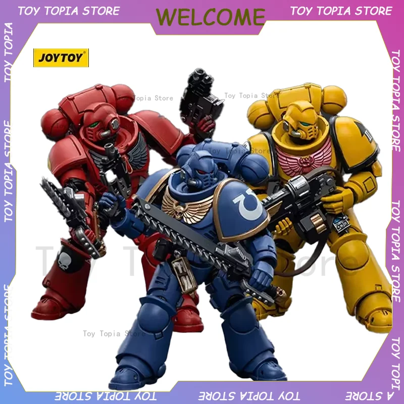 JOYTOY Warhammer 40k 1/18 Ultramarines Blood Angels Figurine Imperial Fists Space Wolves Intercessors Movable Action Figure Toys