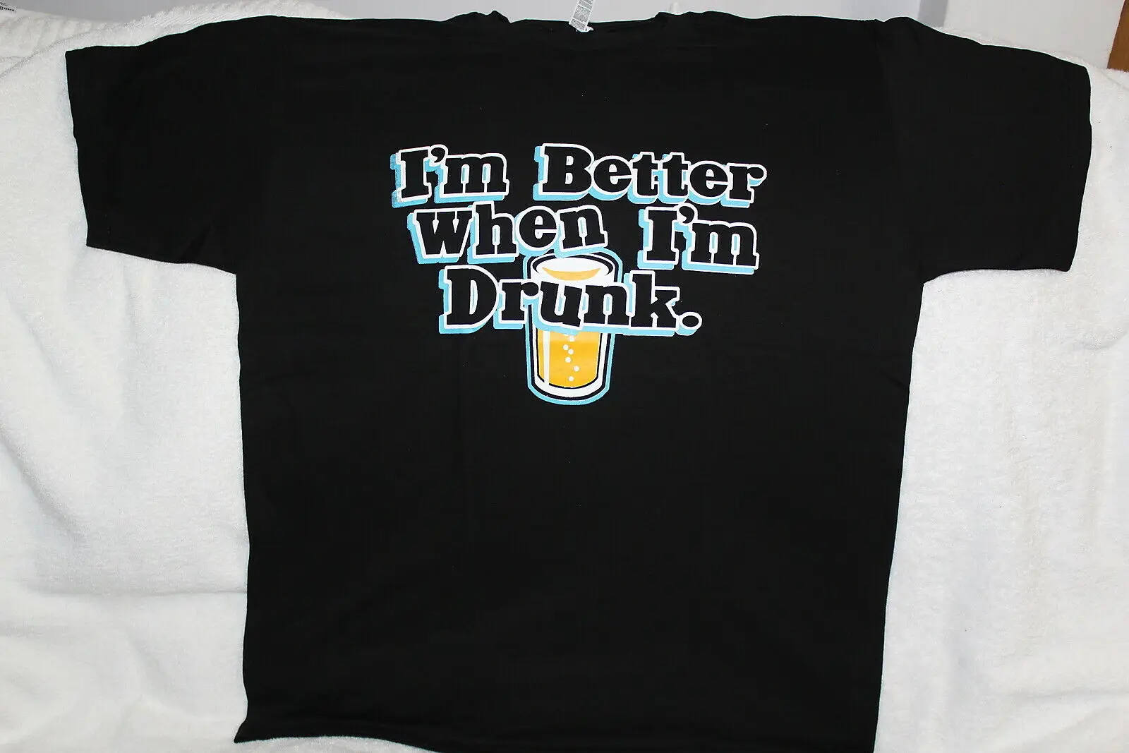 BEER I'M BETTER WHEN I'M DRUNK DRINKING FUNNY HUMOR URBAN T-SHIRT Men's 100% Cotton Casual T-shirts Loose Top Size S-3XL