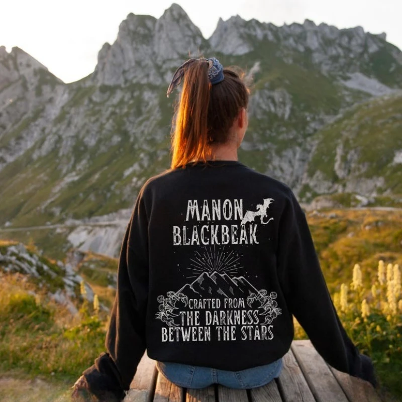 سويت شيرت Manon Blackbeak Witchling، سترة Throne of Glass The Thirteen، SJM Sarah J. Maas TOG قميص Abraxos Wingleader هودي #4