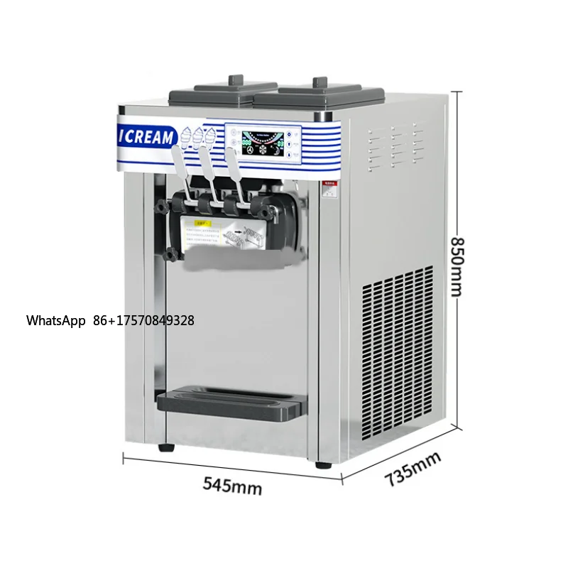 

Hot Sale Automatic Commercial Soft Ice Cream Machine with 220V Makes Variety of Flavors