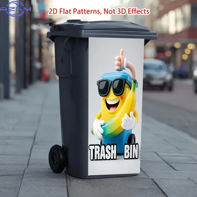 Sticker for Trash Can, 1pc, 37*82cm, 